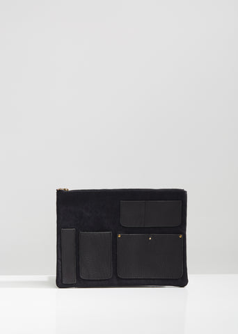 Handmade Washed Canvas Pocket Clutch