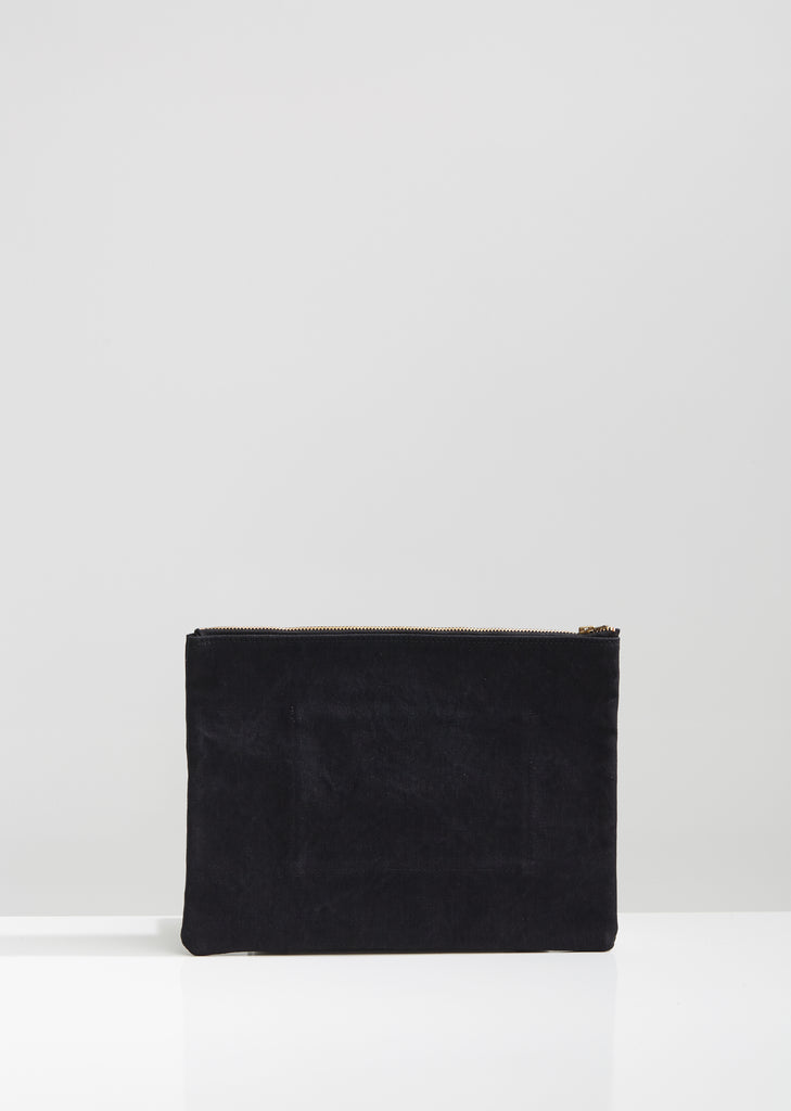 Handmade Washed Canvas Pocket Clutch