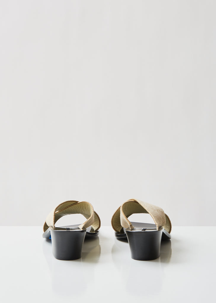 Canvas Cross Strap Sandals