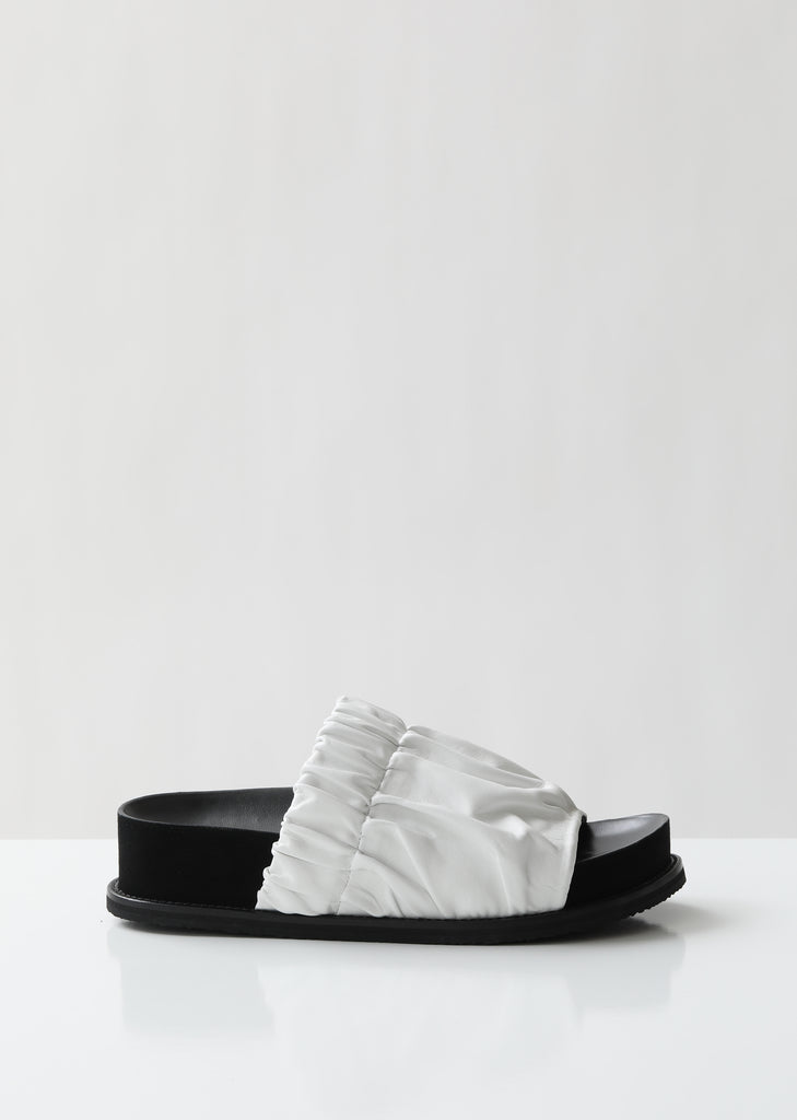 Platform Leather Slides