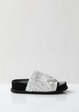 Platform Leather Slides