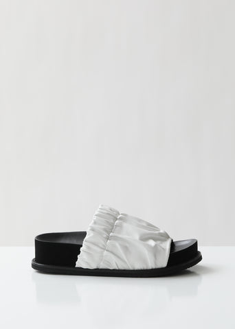 Platform Leather Slides