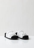 Platform Leather Slides