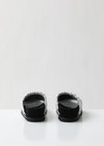 Platform Leather Slides
