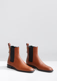 Grained Leather Chelsea Boots