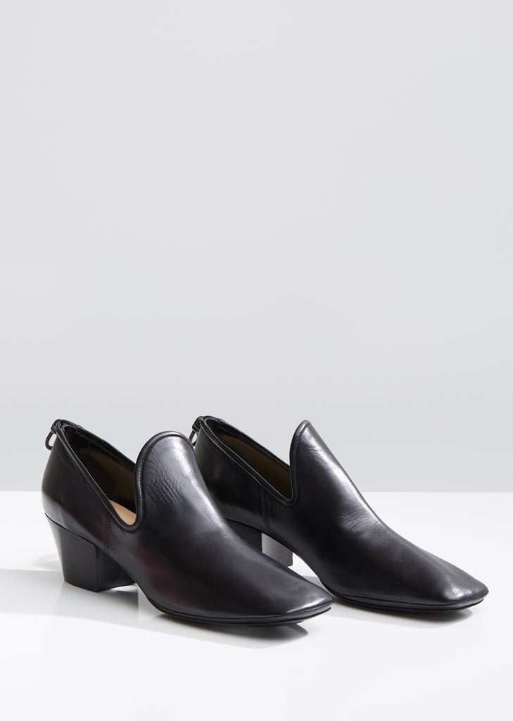 Soft Leather Heeled Loafers
