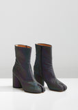 Iridescent Tabi Ankle Boots