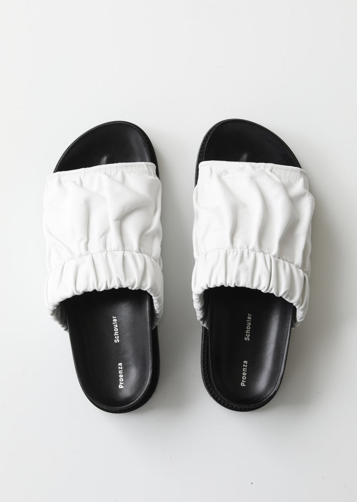 Platform Leather Slides