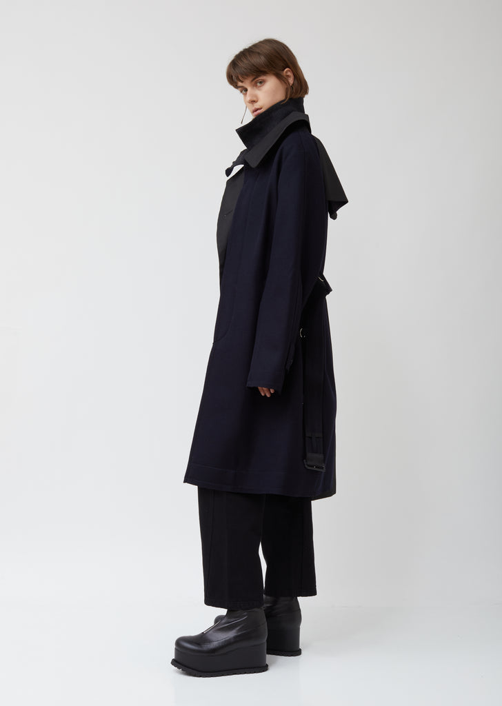 Wool Melton & Cotton Trench Coat