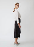 Wool Mohair & Viscose Satin Skirt