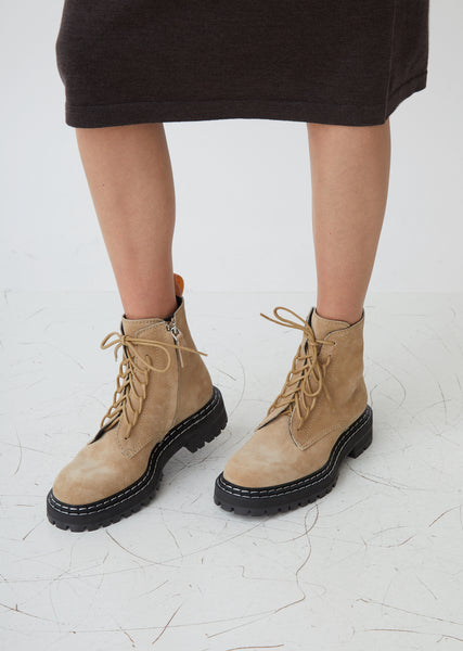 【PORTERNA】Dinte Suede Lace-Up Boots College Suede Boot – La Garçonne