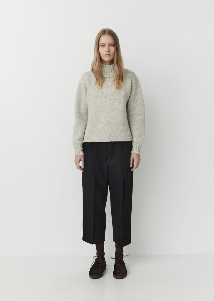 British Wool Wide Neck Sweater