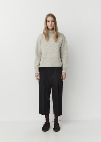 British Wool Wide Neck Sweater