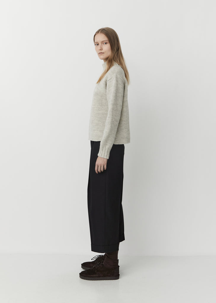 British Wool Wide Neck Sweater