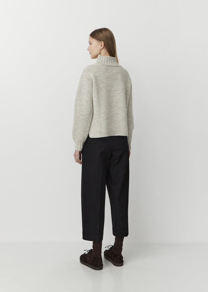 British Wool Wide Neck Sweater