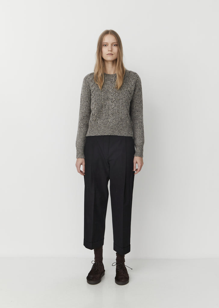Cable Sweatshirt — Mid Grey