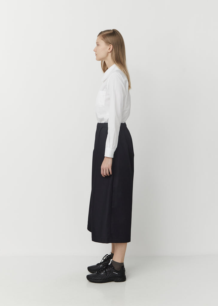 Gabardine Wide Leg Trousers