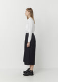 Gabardine Wide Leg Trousers