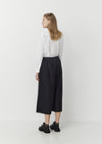 Gabardine Wide Leg Trousers