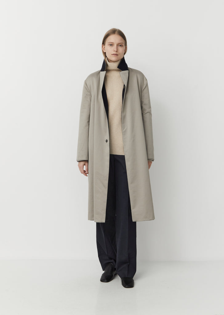 Reversible Wool Cashmere  & Cotton Pure Coat