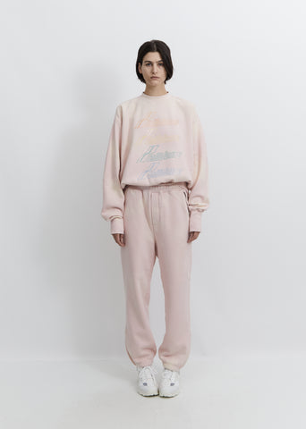 Iridescent Logo Hand-Bleached Zip Lounge Pants