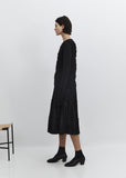 Tier Oxford Pleated Skirt
