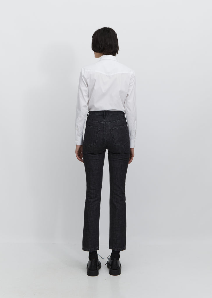 Lilou 5-Pocket Denim Jeans — Faded Black