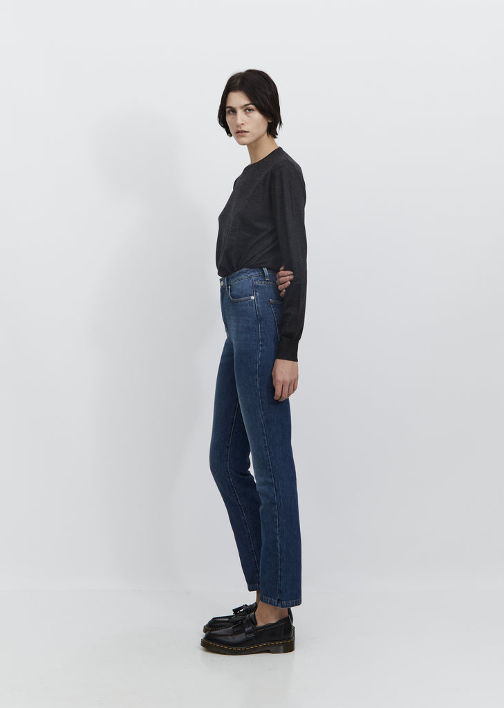 Lilou 5 Pocket Denim Jeans — Washed Blue