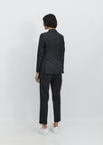 Vanessa Fresco Wool Blazer — Mid Grey