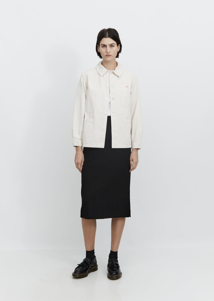 Women's Cotton Serge Work Jacket — Ecru