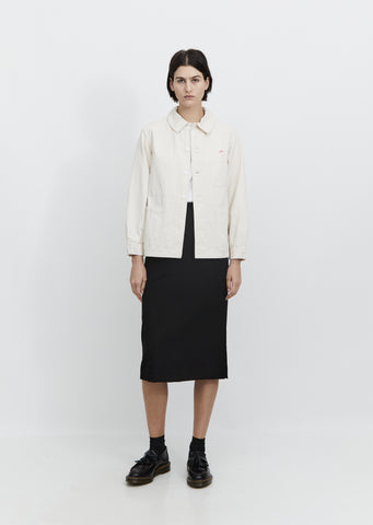 Women's Cotton Serge Work Jacket — Ecru