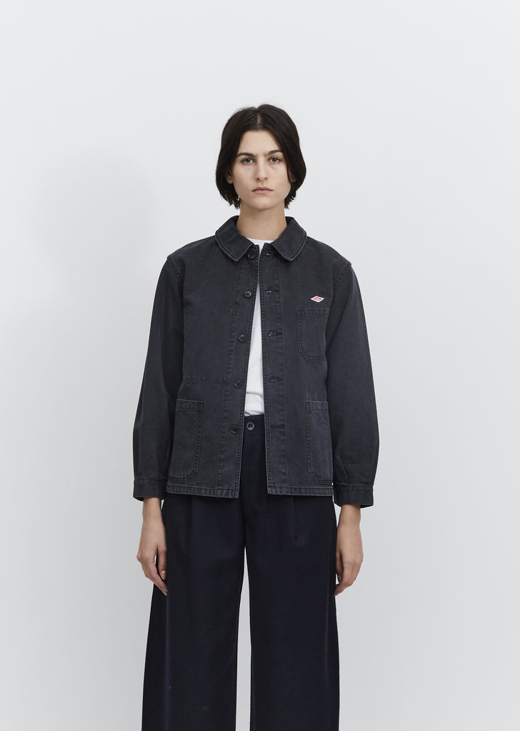 Women's Cotton Serge Work Jacket — Black