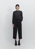 Deep Pleat Wool & Cotton Trouser