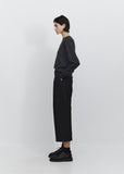 Deep Pleat Wool & Cotton Trouser