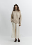 Double Rib Cashmere Turtleneck Sweater