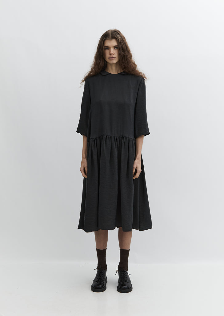 Round Collar Cupro Dress