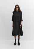 Round Collar Cupro Dress