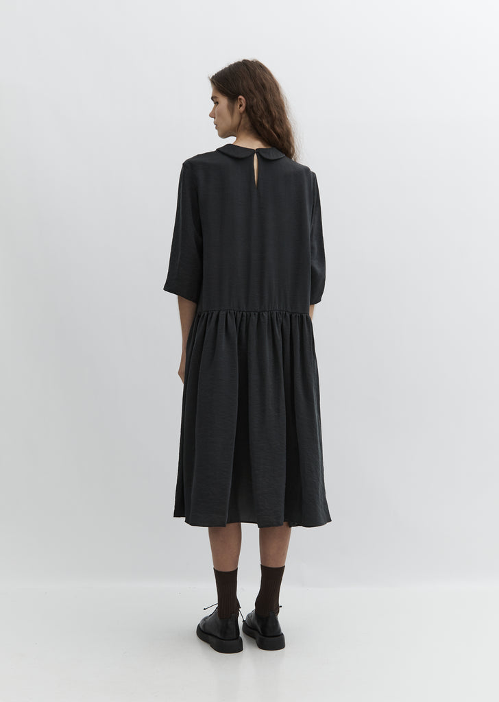 Round Collar Cupro Dress