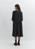 Round Collar Cupro Dress
