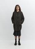 Collarless Patch Pocket Coat
