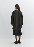 Collarless Patch Pocket Coat