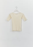 Pama Rib Organic Cotton Tee — Off White