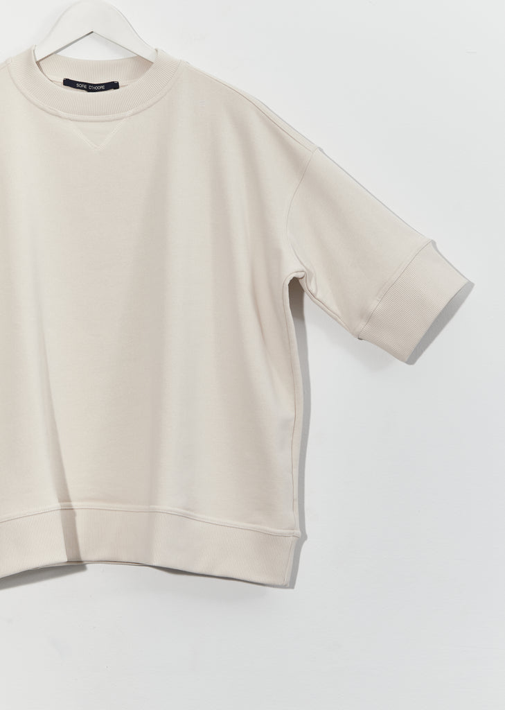 Tipsy Cotton Fleece Sweatshirt — Porcelain