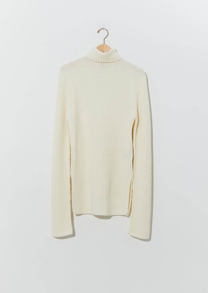 Irek Knitted Turtleneck — Ivory