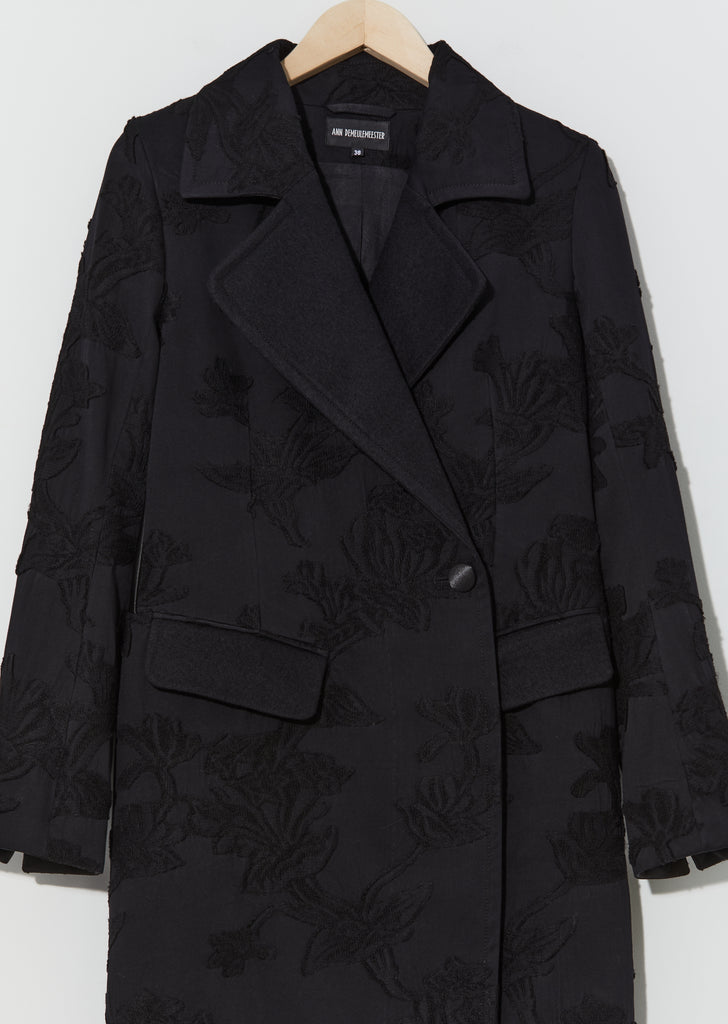 Wool & Cotton Embroidered Coat