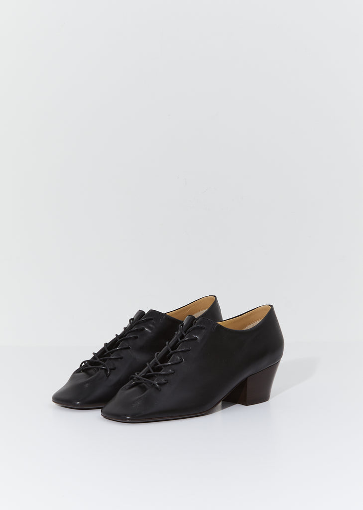 Heeled Derbies — Black
