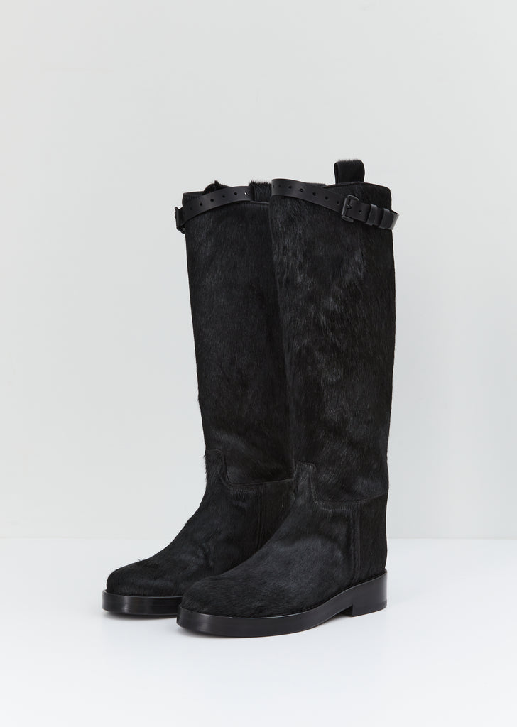 Tall Pony Hair Boots