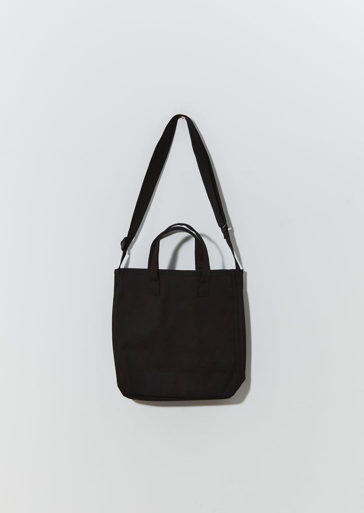 Cotton Canvas Utility Tote — Black