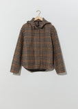 Checked Wool Hoodie Jacket