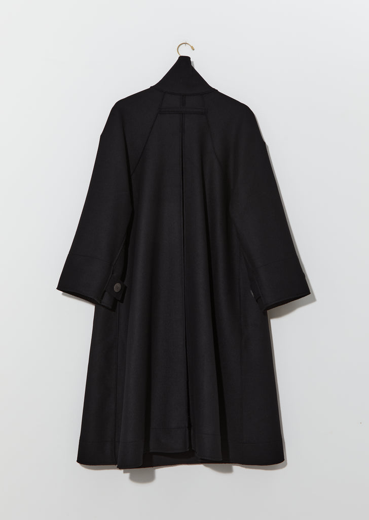 Lambswool Felt Fencer Coat — Flint
